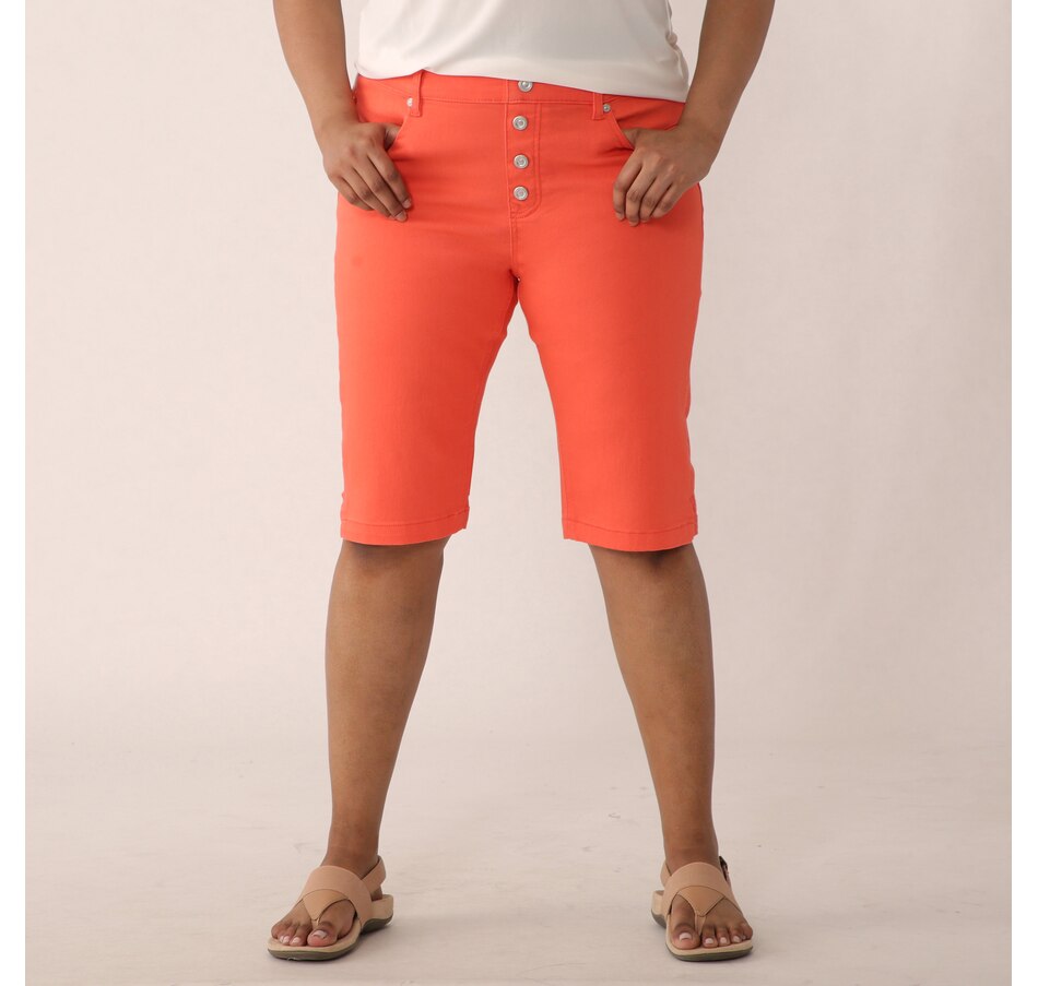 Image 486298_CRL.jpg, Product 486-298 / Price $19.33, Diane Gilman Faux Button Front Bermuda Short from DG2 by Diane Gilman on TSC.ca's Fashion department