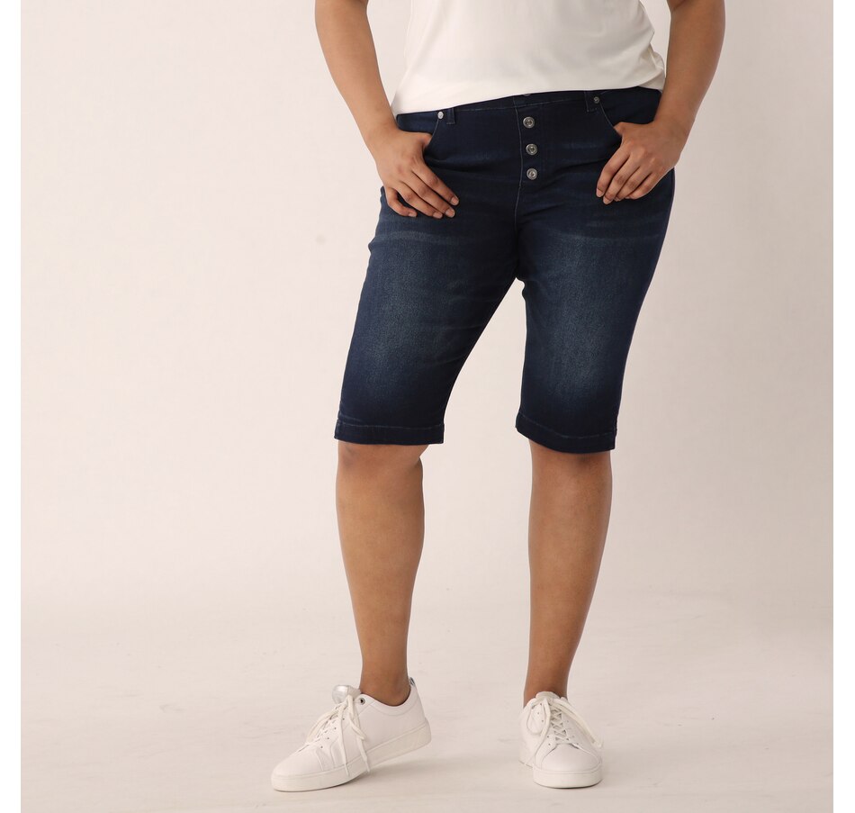 Image 486298_ID.jpg, Product 486-298 / Price $19.33, Diane Gilman Faux Button Front Bermuda Short from DG2 by Diane Gilman on TSC.ca's Fashion department