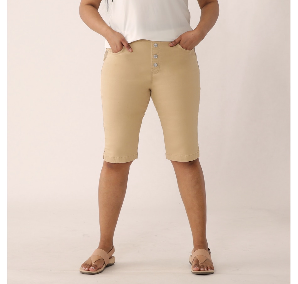 Image 486298_SAN.jpg, Product 486-298 / Price $19.33, Diane Gilman Faux Button Front Bermuda Short from DG2 by Diane Gilman on TSC.ca's Fashion department