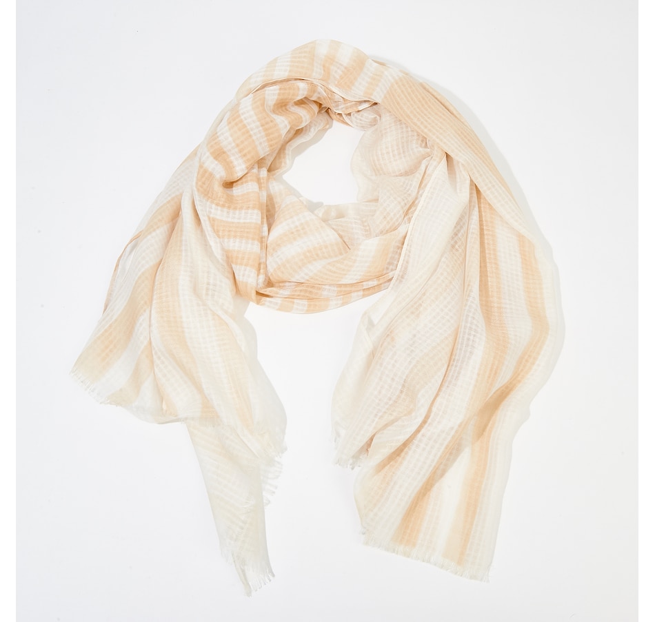 Image 486339_ALM.jpg, Product 486-339 / Price $19.33, MarlaWynne Shibori Stripe Scarf from Wynnelayers on TSC.ca's Fashion department