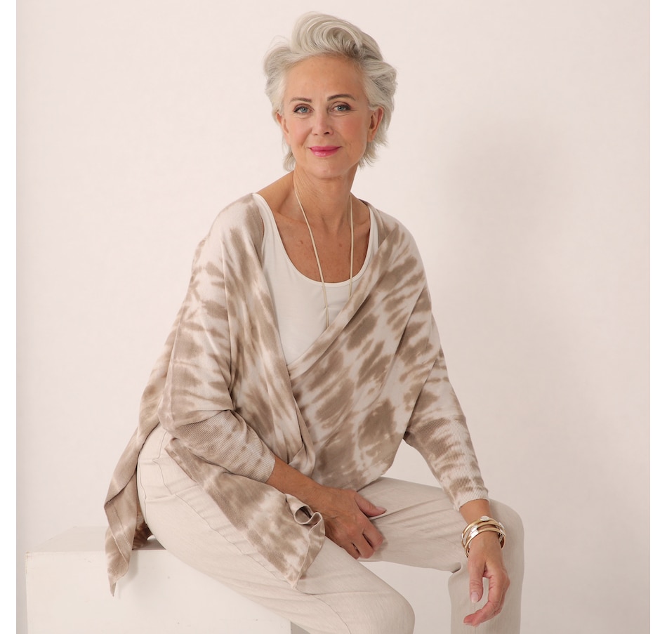 Image 486352_NEUTC.jpg , Product 486-352 / Price $39.33 , MarlaWynne Tie Dye Draped Cardi from MarlaWynne Fashions on TSC.ca's Clothing & Shoes department