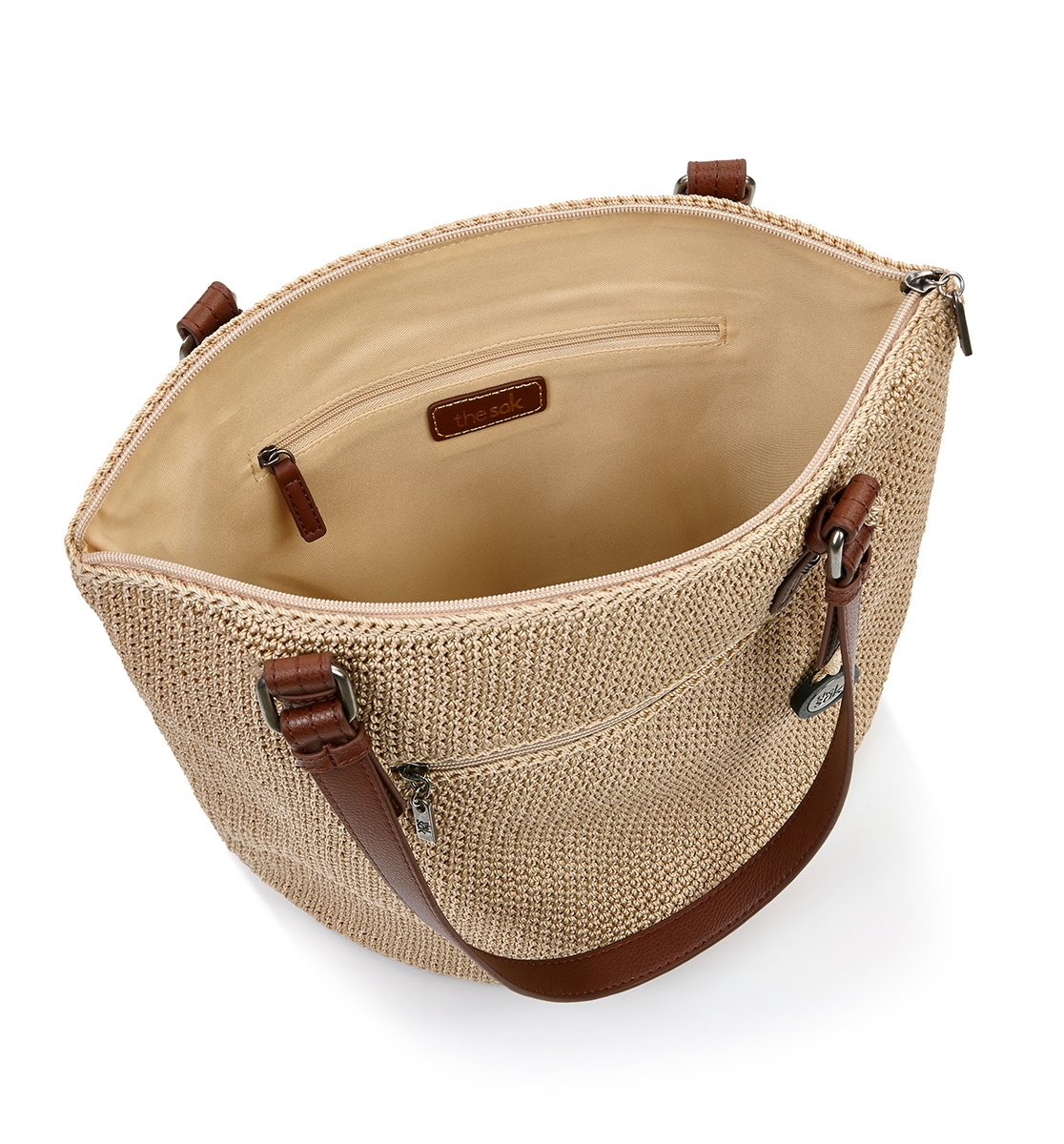 sak silverwood crochet shopper