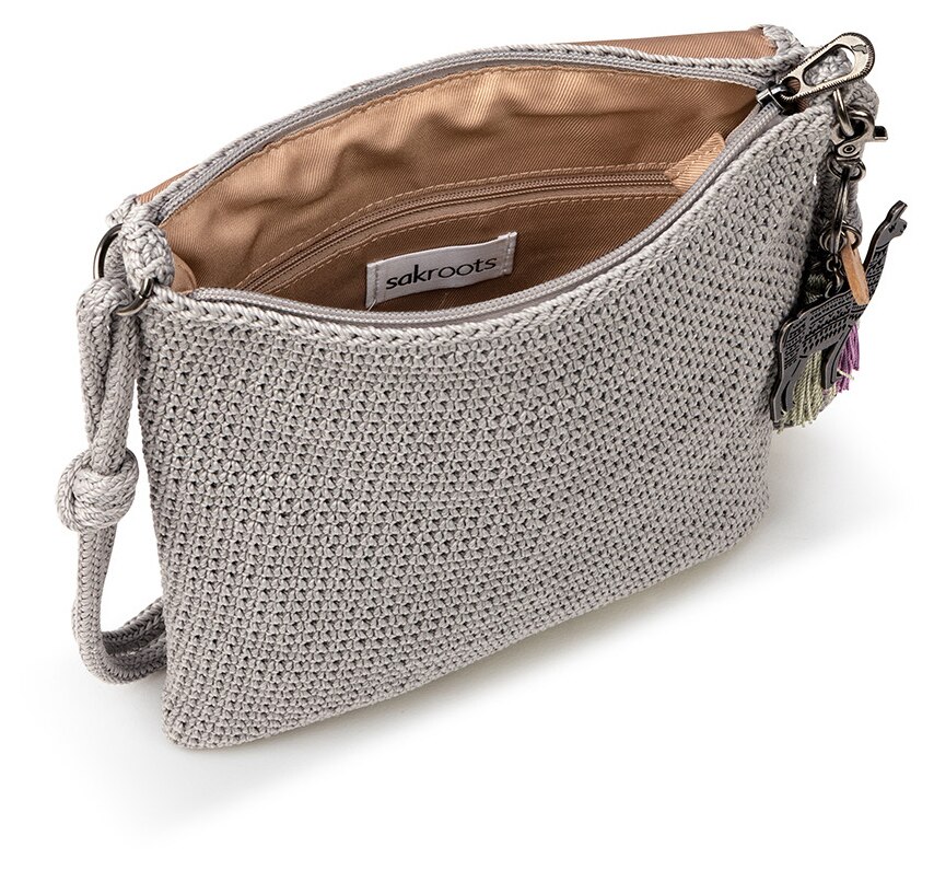 the sak sayulita crochet flap crossbody