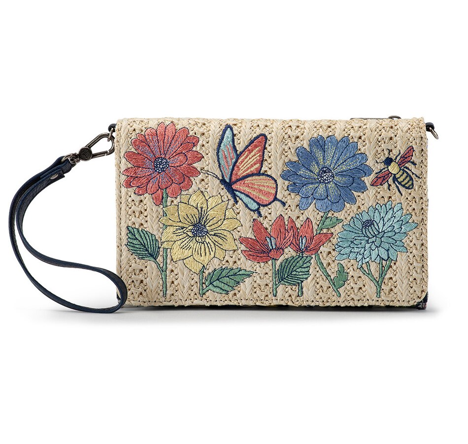 Image 486404_FLP.jpg, Product 486-404 / Price $19.33, The Sak Sakroots Straw Marin Smartphone Mini Crossbody from The SAK Handbags on TSC.ca's Fashion department