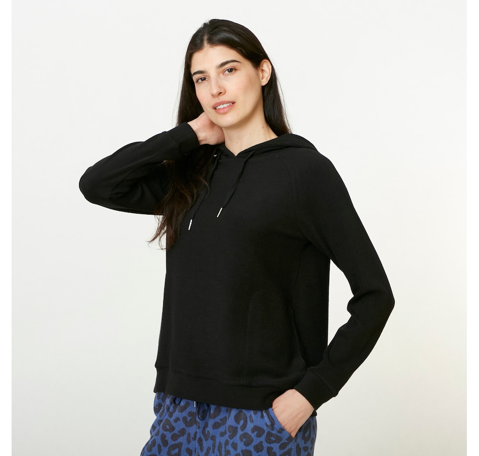 Image 486524_BLK.jpg, Product 486-524 / Price $14.33, Cuddl Duds Ottoman Rib Hoodie from Cuddl Duds  on TSC.ca's Clothing & Shoes department