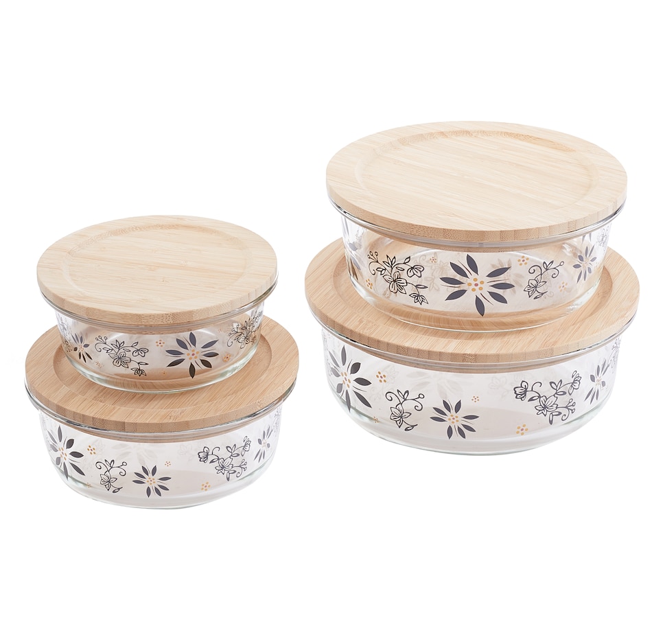 Image 486813_BLK.jpg, Product 486-813 / Price $36.88, temp-tations Glassware Storage Containers with Lids (Set of 4) from temp-tations on TSC.ca's Kitchen department