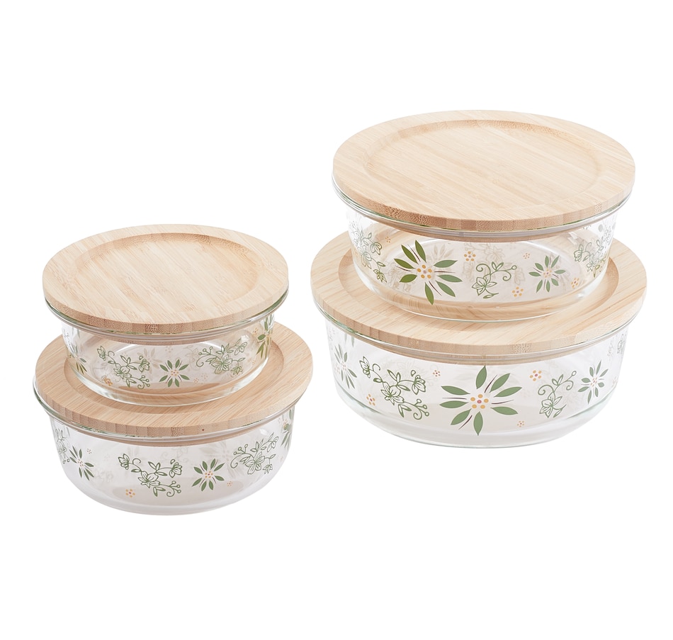Image 486813_GRN.jpg, Product 486-813 / Price $36.88, temp-tations Glassware Storage Containers with Lids (Set of 4) from temp-tations on TSC.ca's Kitchen department