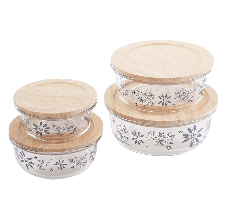 Image 486813_GRY.jpg, Product 486-813 / Price $36.88, temp-tations Glassware Storage Containers with Lids (Set of 4) from temp-tations on TSC.ca's Kitchen department