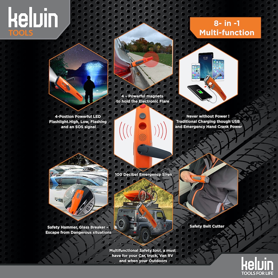 Image 486818_ALTMORE6.jpg, Product 486-818 / Price $59.99, Kelvin Automotive Emergency Multi-Tool from Kelvin on TSC.ca's Home & Garden department