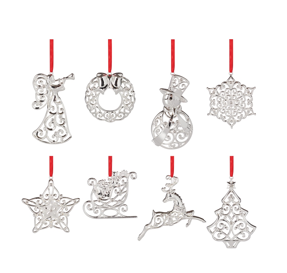 Image 486888_CLR.jpg, Product 486-888 / Price $69.99, Lenox Sparkle and Scroll Ornaments (Set of 8) from Lenox on TSC.ca's Home & Garden department