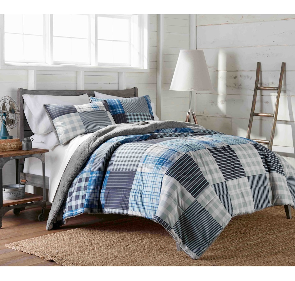 Image 486901_SMMPD.jpg, Product 486-901 / Price $29.88 - $34.88, Home Suite Micro Flannel Reverse Dyed to Match Sherpa Comforter 3-Piece Set from Home Suite on TSC.ca's Home & Garden department