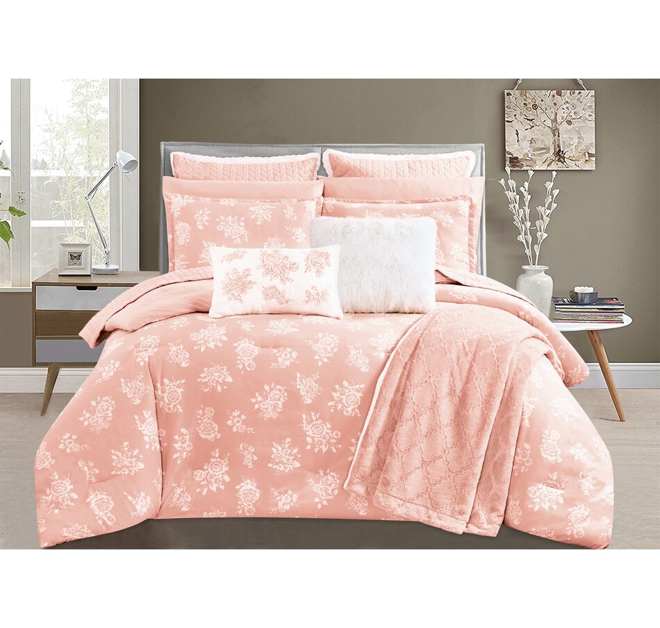 Tsc Ca St Clair Bella Rose Reversible Comforter 3 Piece Set