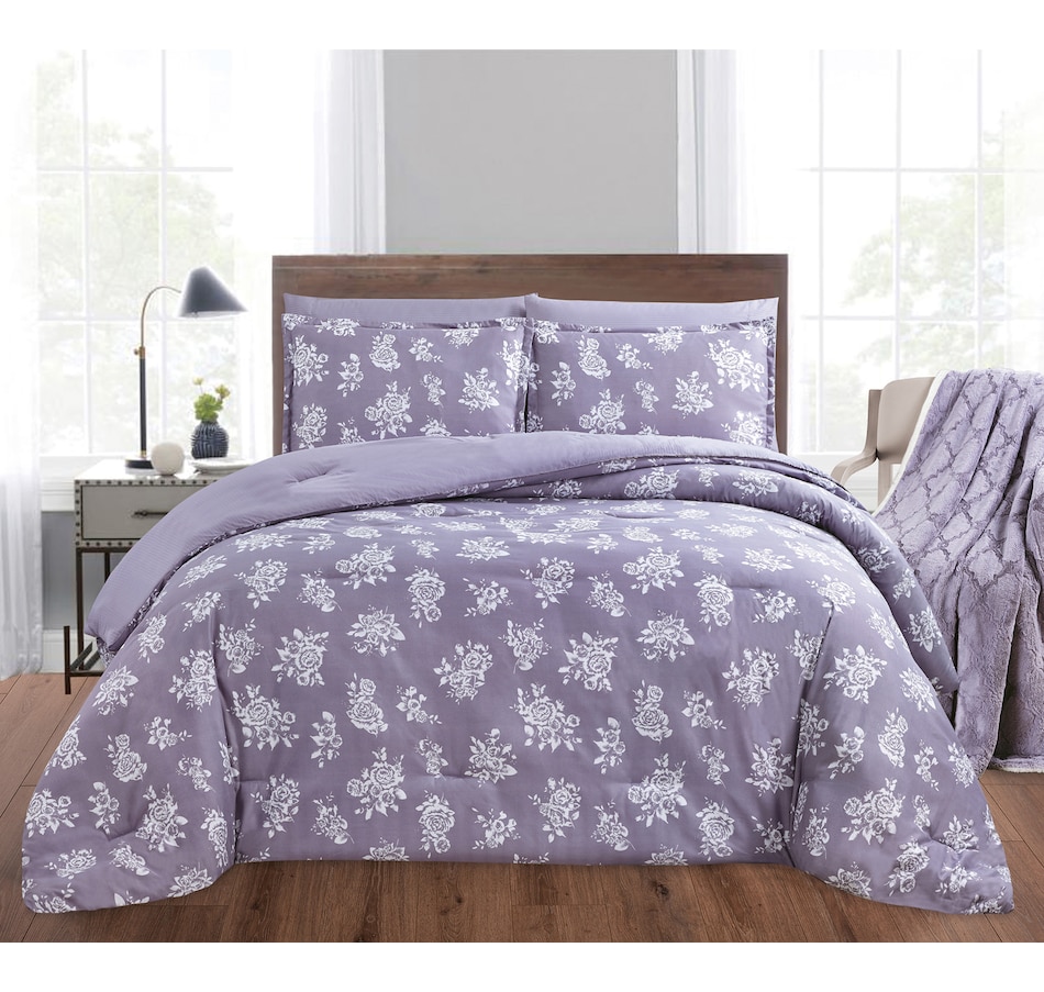 Image 486906_LAV.jpg , Product 486-906 / Price $39.33 , St. Clair Bella Rose Reversible Comforter 3-Piece Set from St. Clair Bedding on TSC.ca's Home & Garden department