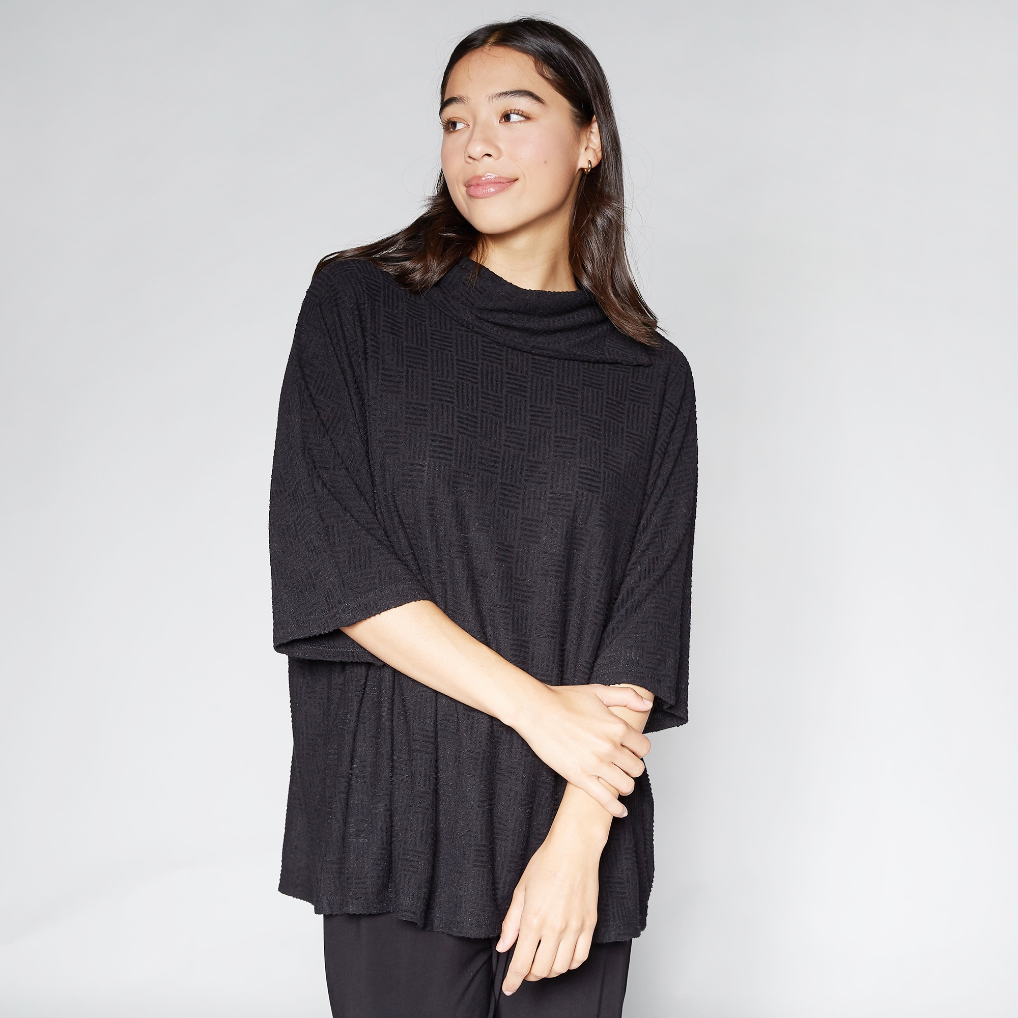 Red Coral Cowl-Neck Texture Top - TSC.ca