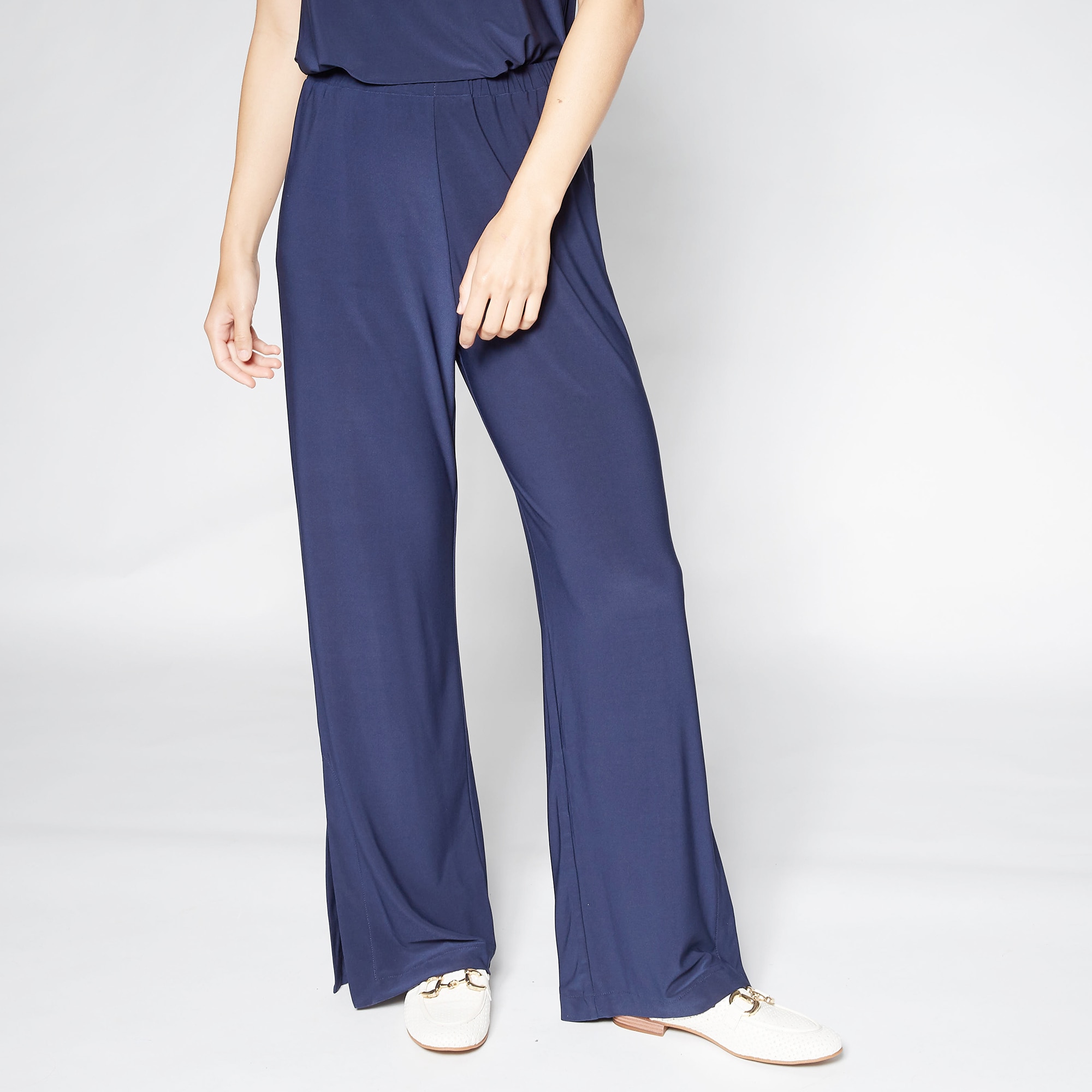 【Anyone more】Shuna Charcoal String Long Wide Pants Bottoms – West of Woodward