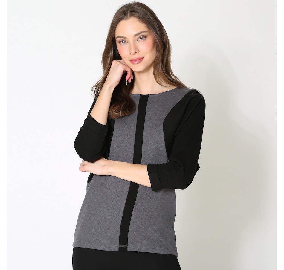 Image 486933_GRY.jpg, Product 486-933 / Price $31.33, Red Coral Colour Block Hi-Low Top from Red Coral Fashions on TSC.ca's Fashion department