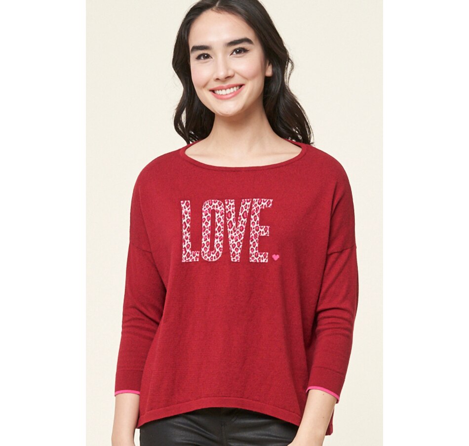 Image 487067_RED.jpg, Product 487-067 / Price $49.33, Parkhurst Love Sweater from Parkhurst on TSC.ca's Fashion department