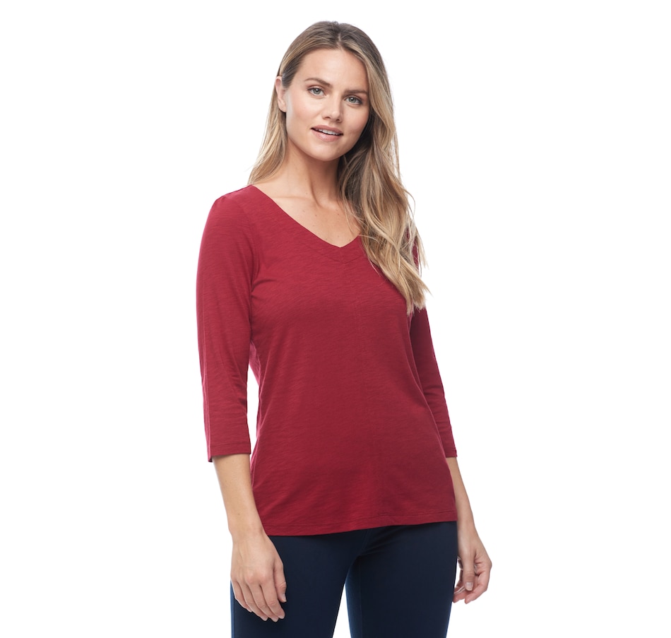 Clothing & Shoes - Tops - T-Shirts & Tops - Bellina V-Neck 3/4 Sleeve T ...