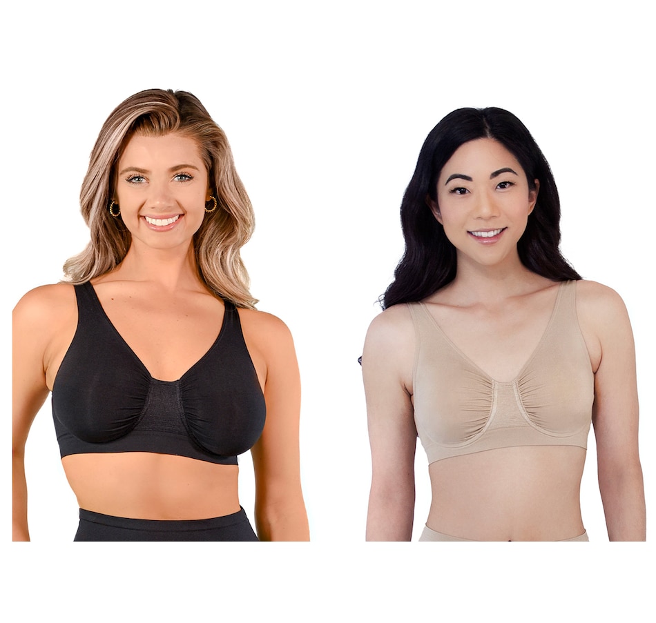 Image 487192_BEB.jpg, Product 487-192 / Price $19.33, Rhonda Shear 2-Pack Skintones Moisture Wicking Underwire Seamless Bra from Rhonda Shear Shapewear on TSC.ca's Clothing & Shoes department