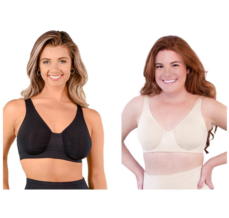 Image 487192_LBBLK.jpg, Product 487-192 / Price $19.33, Rhonda Shear 2-Pack Skintones Moisture Wicking Underwire Seamless Bra from Rhonda Shear Shapewear on TSC.ca's Clothing & Shoes department