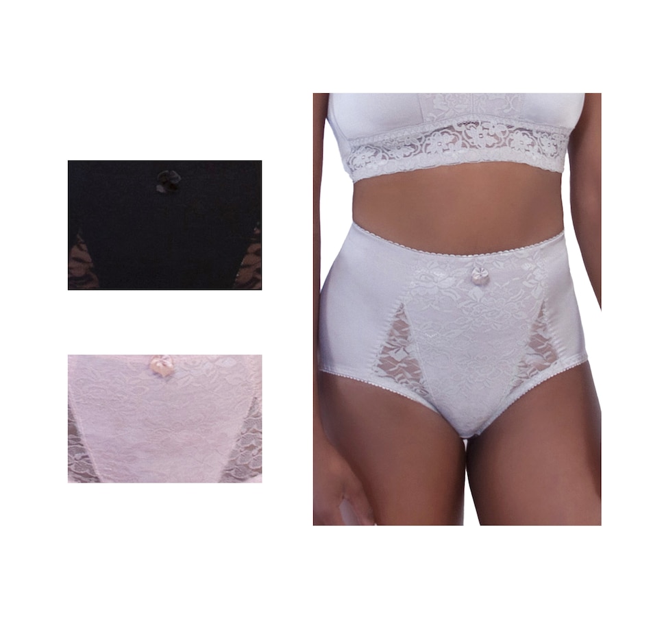 Rhonda Shear, Intimates & Sleepwear, 3 Pair New Chocolate Brown Lace Panties  Briefs Underwear Tummy Control Medium