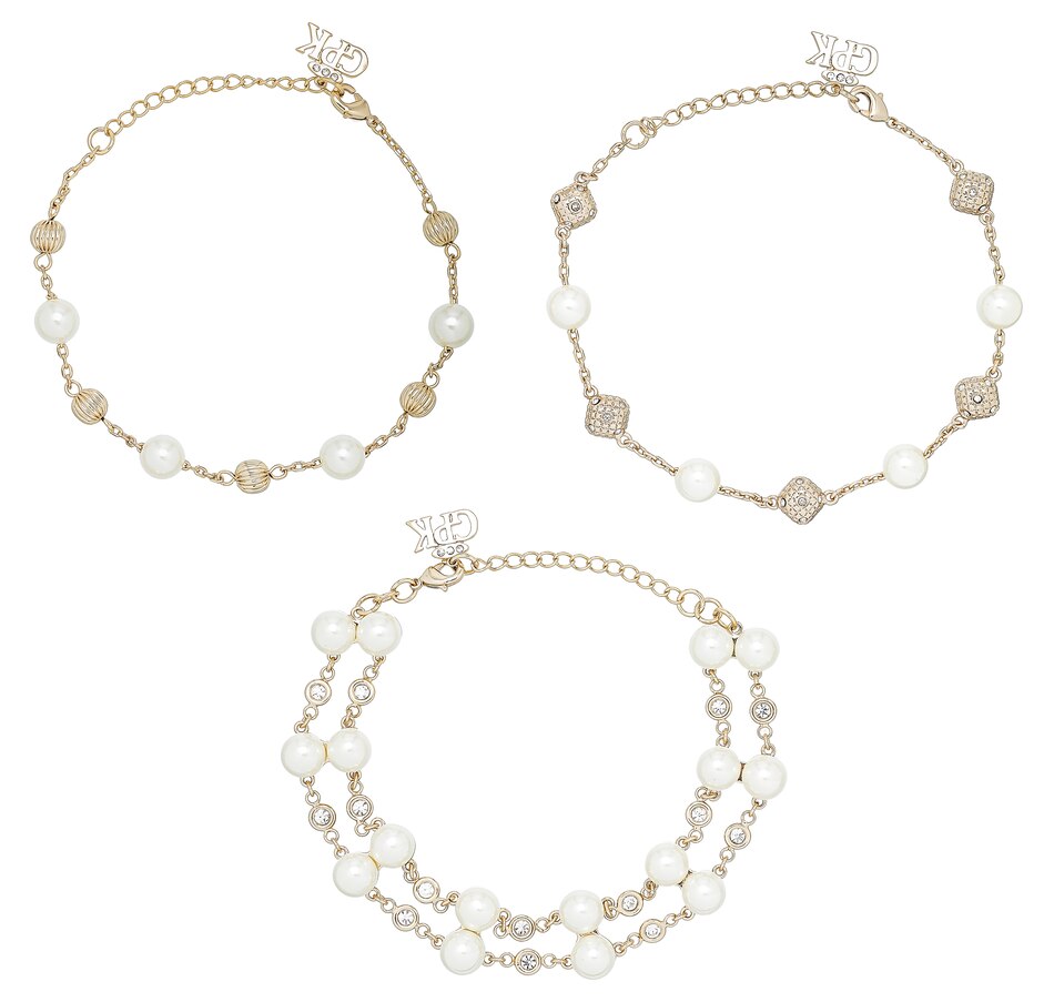 Image 487525.jpg, Product 487-525 / Price $19.33, Grace Kelly—Princess of Monaco Collection Constellation Pearl Bracelet - Set of 3 from Grace Kelly - Princess of Monaco Collection on TSC.ca's Jewellery department