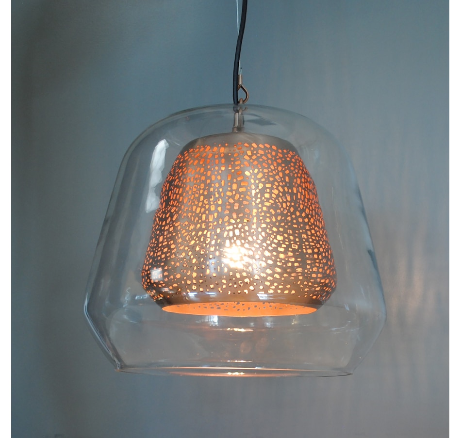 Image 488050_ALTMORE2.jpg, Product 488-050 / Price $139.88, River of Goods Genevieve Schoolhouse 1-Light Glass Pendant from River of Goods on TSC.ca's Home & Garden department