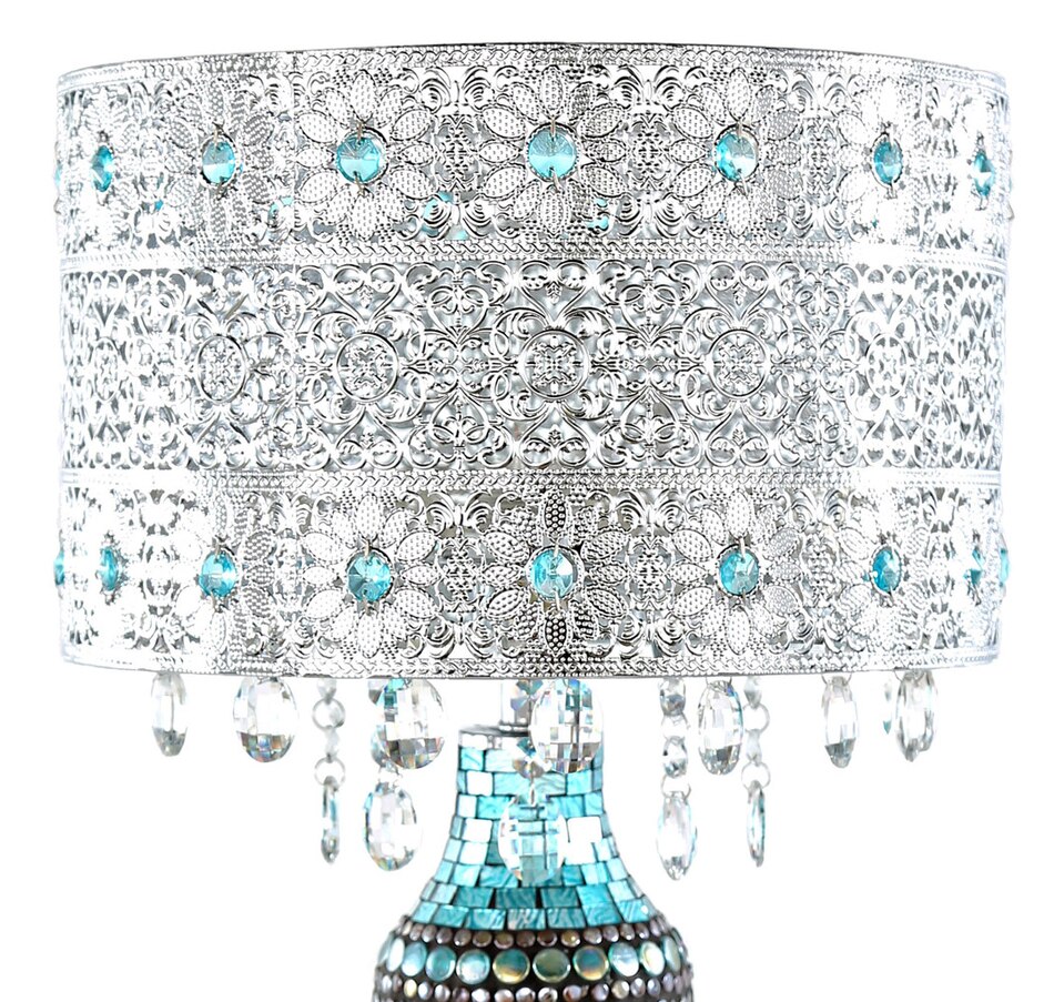 tsc.ca River of Goods Gloria's Crystal Beaded Table Lamp with Mosaic Base