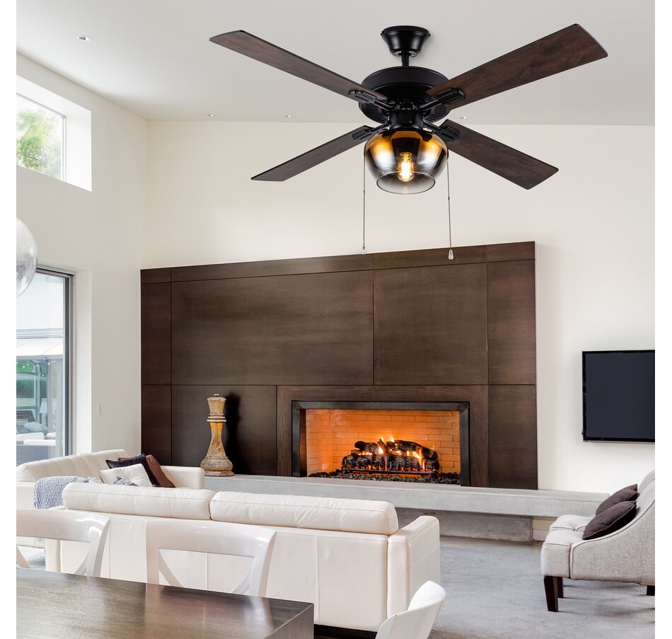 Image 488070_ALTMORE1.jpg, Product 488-070 / Price $296.99, River of Goods Iza Black 4-Blade LED Ceiling Fan on TSC.ca's Home & Garden department