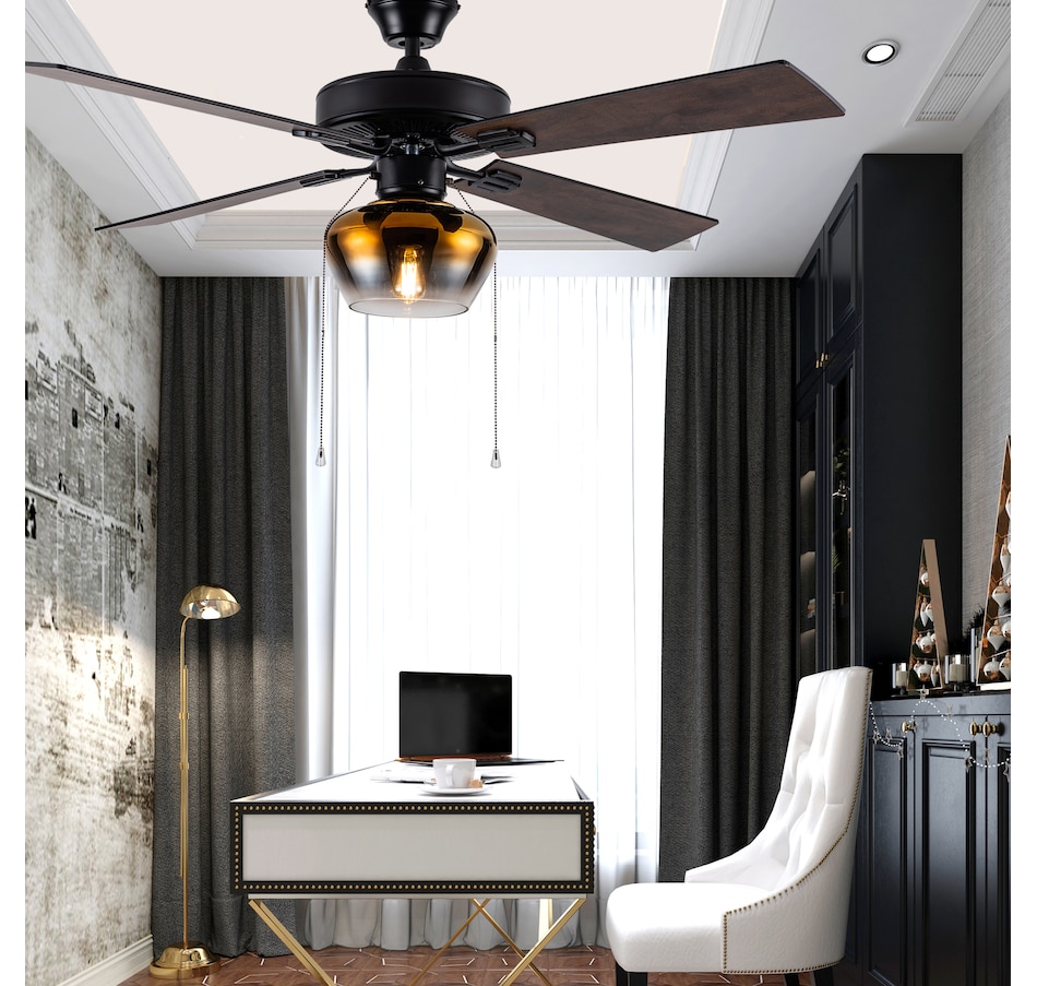 Image 488070_ALTMORE2.jpg, Product 488-070 / Price $296.99, River of Goods Iza Black 4-Blade LED Ceiling Fan on TSC.ca's Home & Garden department