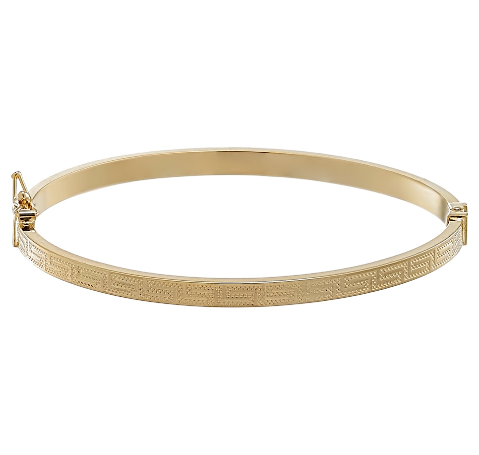 Jewellery - Bracelets - UNOAERRE 18K Yellow Gold Laser Design Hinged ...