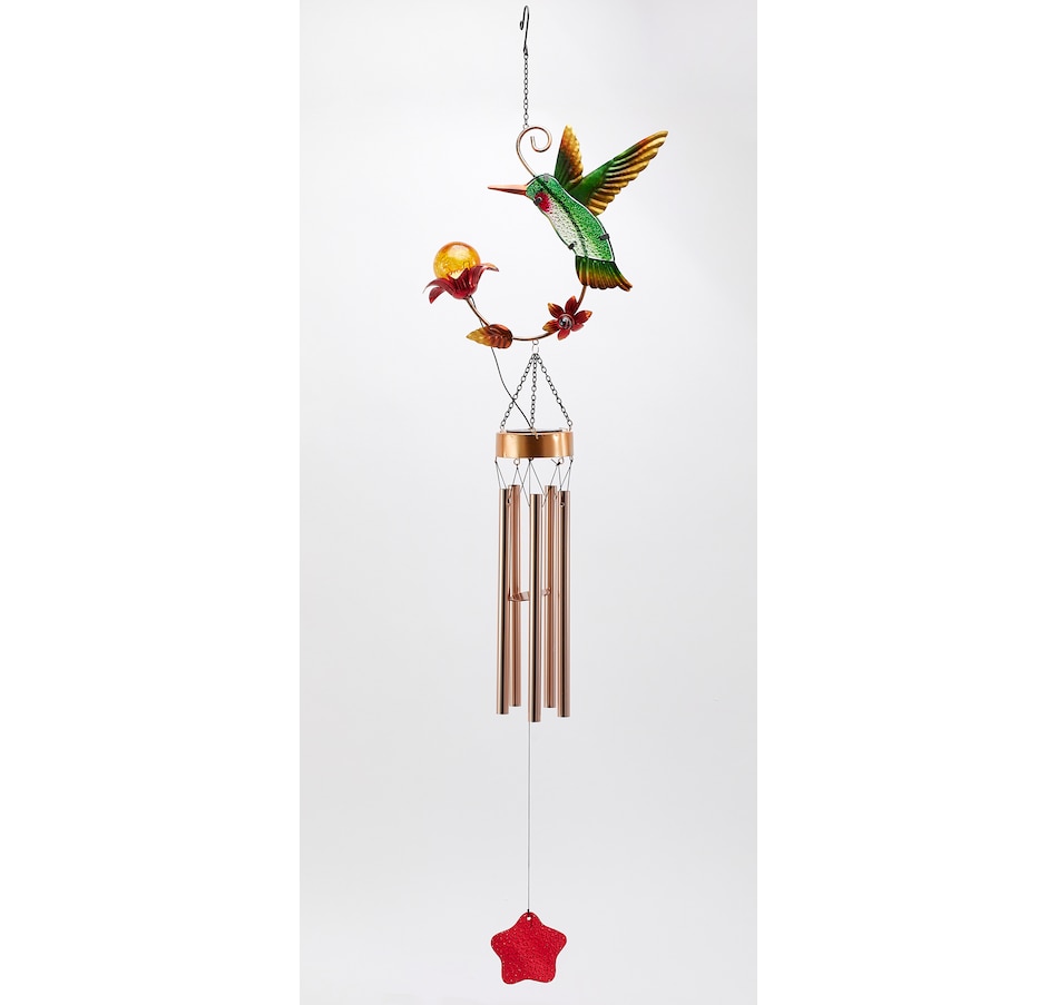 Image 488200_BIRD.jpg, Product 488-200 / Price $9.33, Colourful Solar Wind Chime on TSC.ca's Home & Garden department