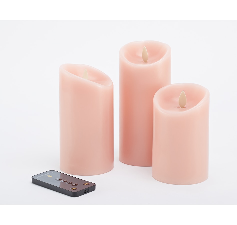 Image 488225_CORCL.jpg, Product 488-225 / Price $94.99, Luminara 3-Pack Flameless Pillar Candle Set with Remote from Luminara Candles on TSC.ca's Home & Garden department