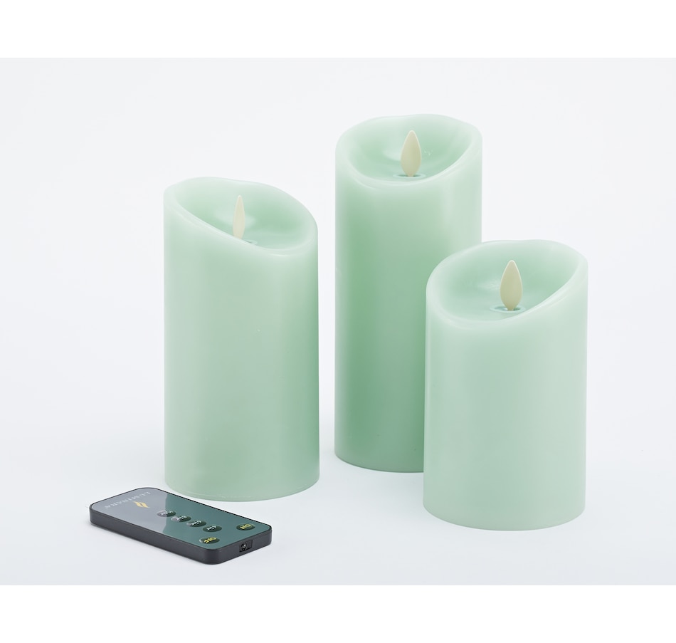 Image 488225_SMOGN.jpg, Product 488-225 / Price $94.99, Luminara 3-Pack Flameless Pillar Candle Set with Remote from Luminara Candles on TSC.ca's Home & Garden department