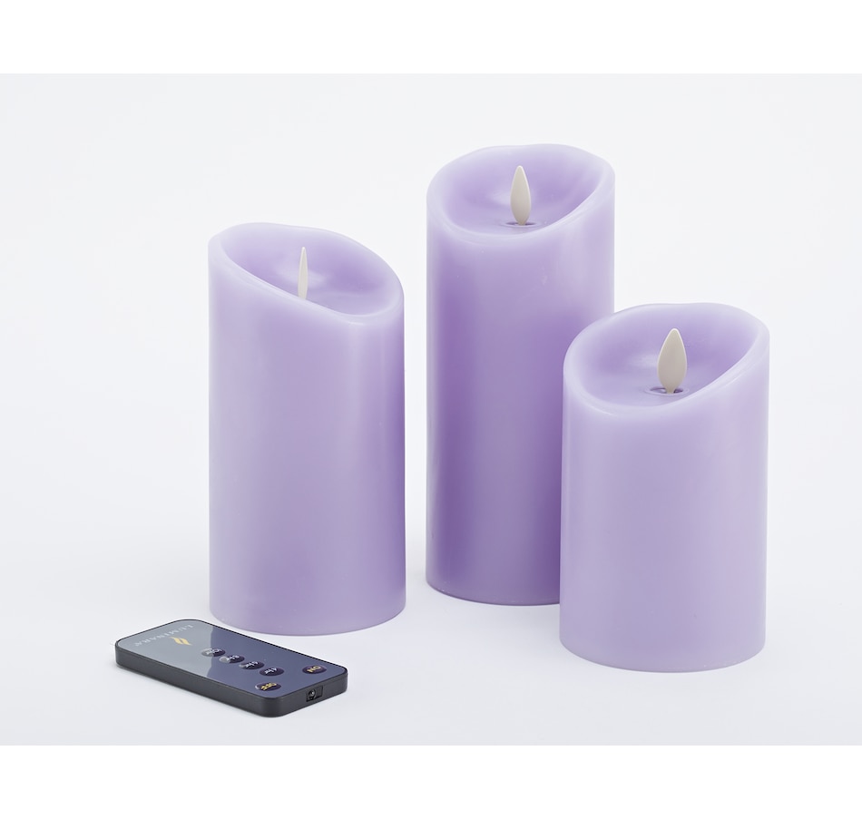 Image 488225_WIA.jpg, Product 488-225 / Price $94.99, Luminara 3-Pack Flameless Pillar Candle Set with Remote from Luminara Candles on TSC.ca's Home & Garden department