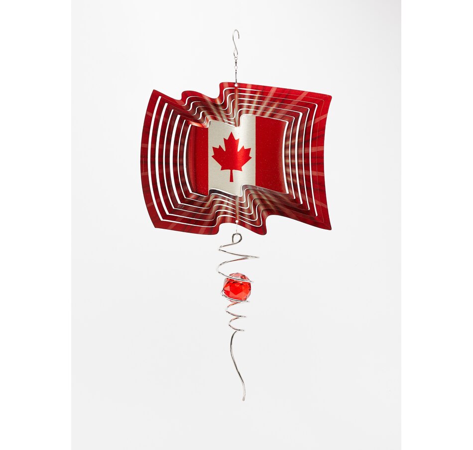 Image 488275.jpg, Product 488-275 / Price $49.99, Spinfinity Designs Canada Flag with Spiral Tail Large Wind Spinner from Spinfinity Designs on TSC.ca's Home & Garden department