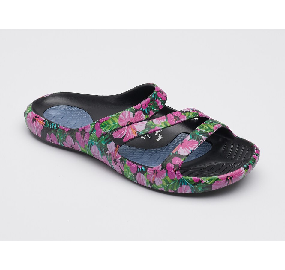 Image 488293_PKHIB.jpg, Product 488-293 / Price $14.88, Tony Little Cheeks Health Sandal Slides with Full Gel Footbed from Tony Little on TSC.ca's Clothing & Shoes department