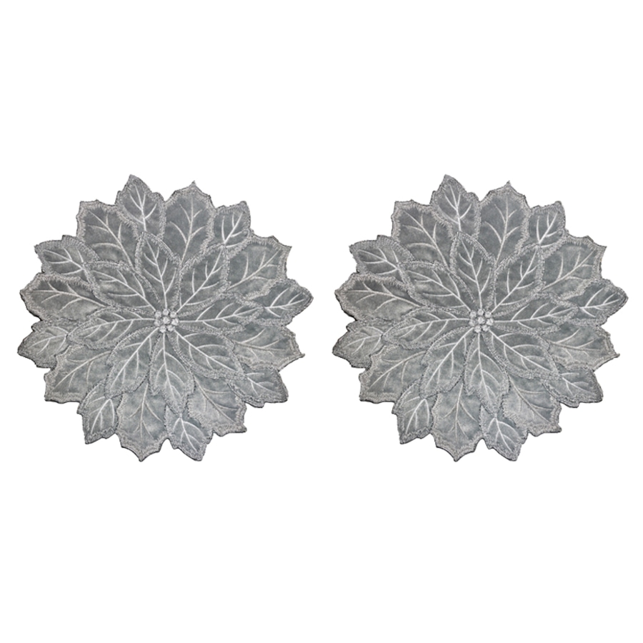 Image 488406_SIL.jpg, Product 488-406 / Price $19.99, Mera Linens Poinsettia Placemats (Set of 2) from Mera Linens on TSC.ca's Kitchen department