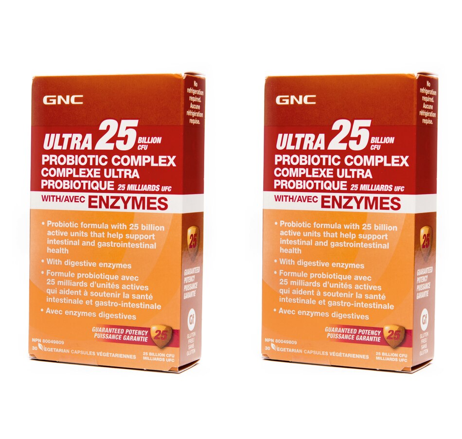 tsc.ca GNC Ultra 25B CFUs Probiotic Complex with Enzymes Twin Pack