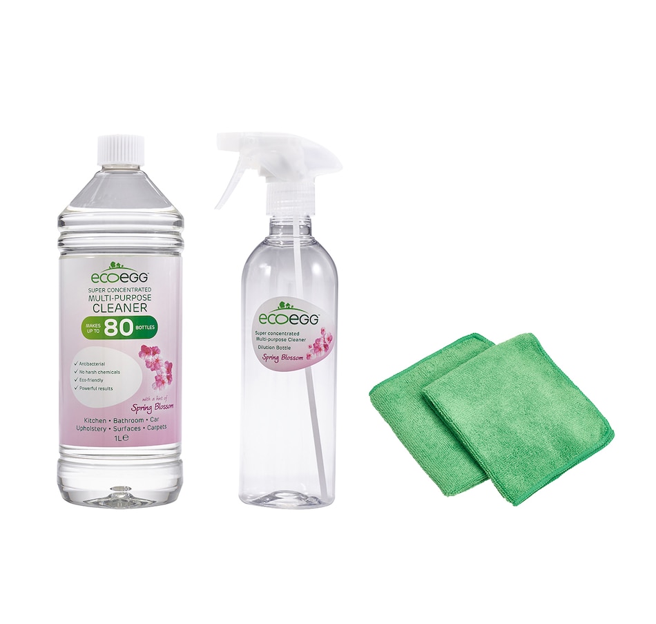 Image 489036.jpg, Product 489-036 / Price $41.99, Ecoegg Antibacterial Concentrated Cleaner 80 (with 2 Microfibre Cloths, Spring Blossom Fragrance) from Ecoegg on TSC.ca's Home & Garden department