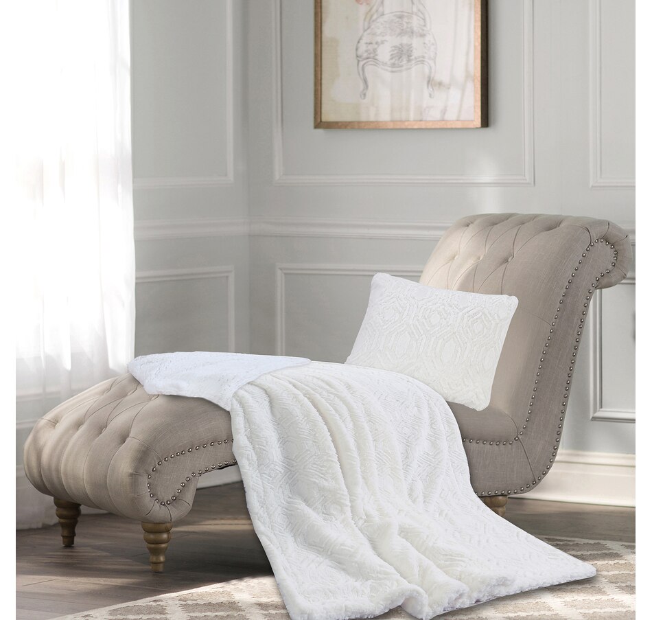Image 489046_IVR.jpg, Product 489-046 / Price $24.33, St. Clair Plush Throw & Pillow Set from St. Clair Bedding on TSC.ca's Home & Garden department