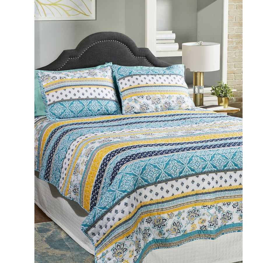 Image 489271_BLYE.jpg , Product 489-271 / Price $39.88 - $64.88 , HomeSuite Channel 3-Piece Quilt Set from HomeSuite Collection on TSC.ca's Home & Garden department