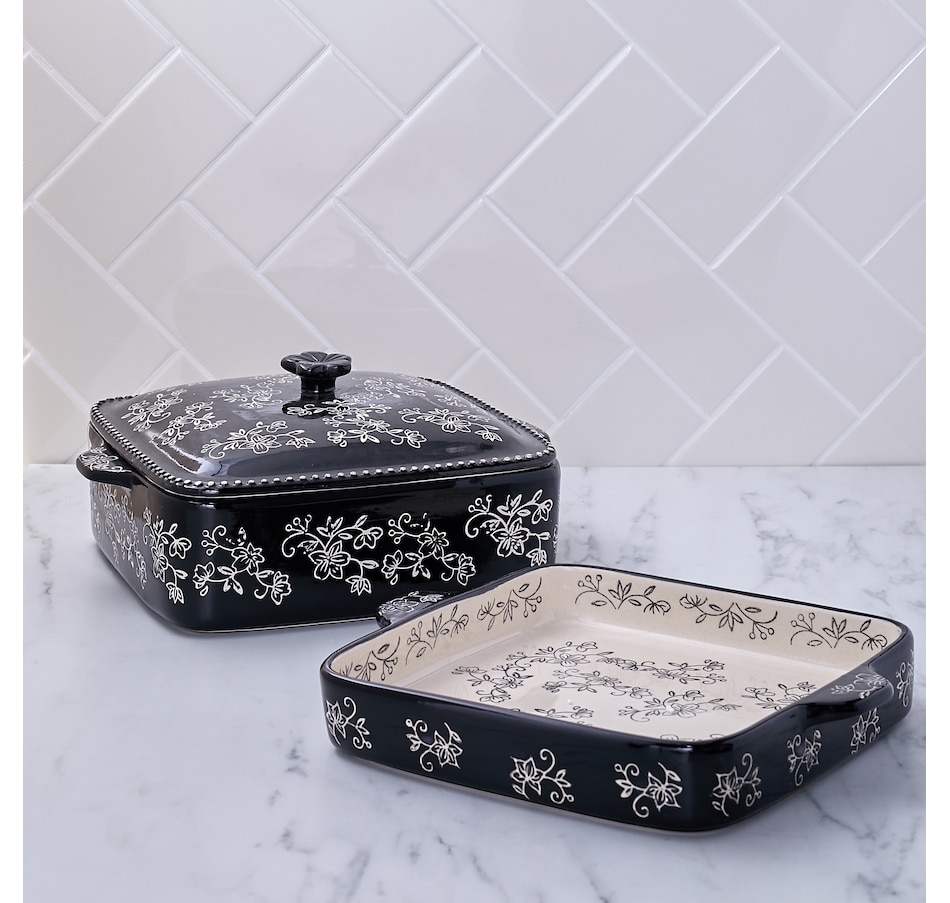 Image 489320_FLBLK.jpg, Product 489-320 / Price $46.88, temp-tations Square Bakers with Swing Lid (Set of 2) from temp-tations on TSC.ca's Kitchen department