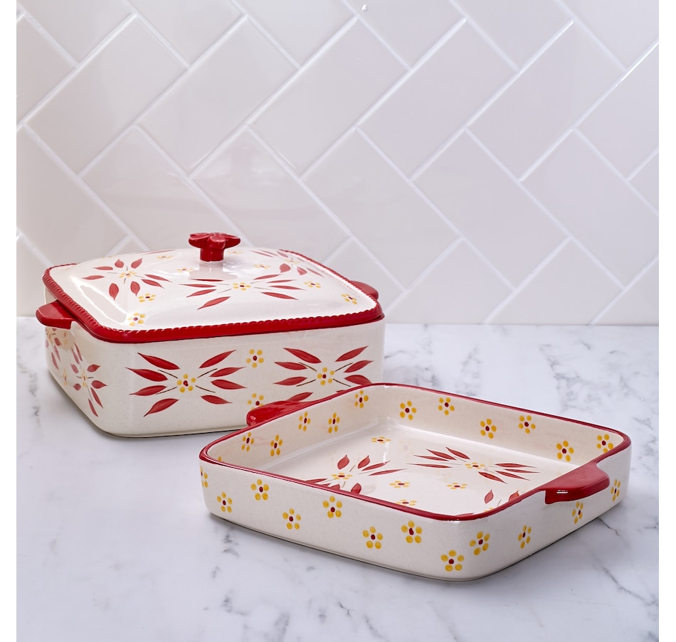 Image 489320_OWRED.jpg, Product 489-320 / Price $46.88, temp-tations Square Bakers with Swing Lid (Set of 2) from temp-tations on TSC.ca's Kitchen department