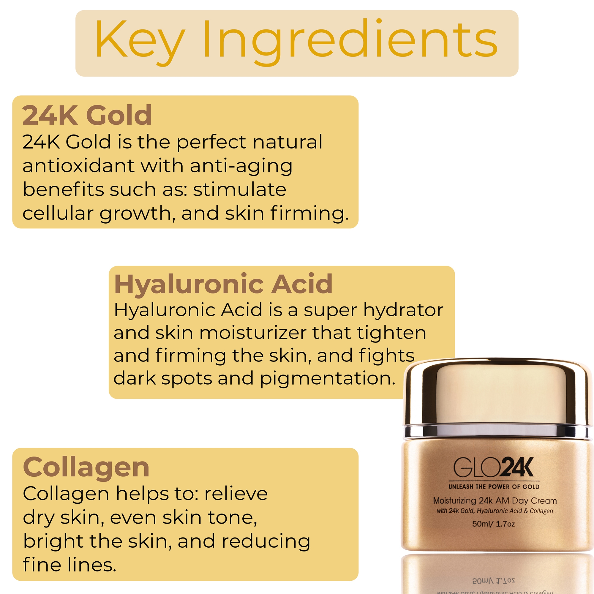 Glo24K Moisturizing 24K AM Day Cream - TSC.ca