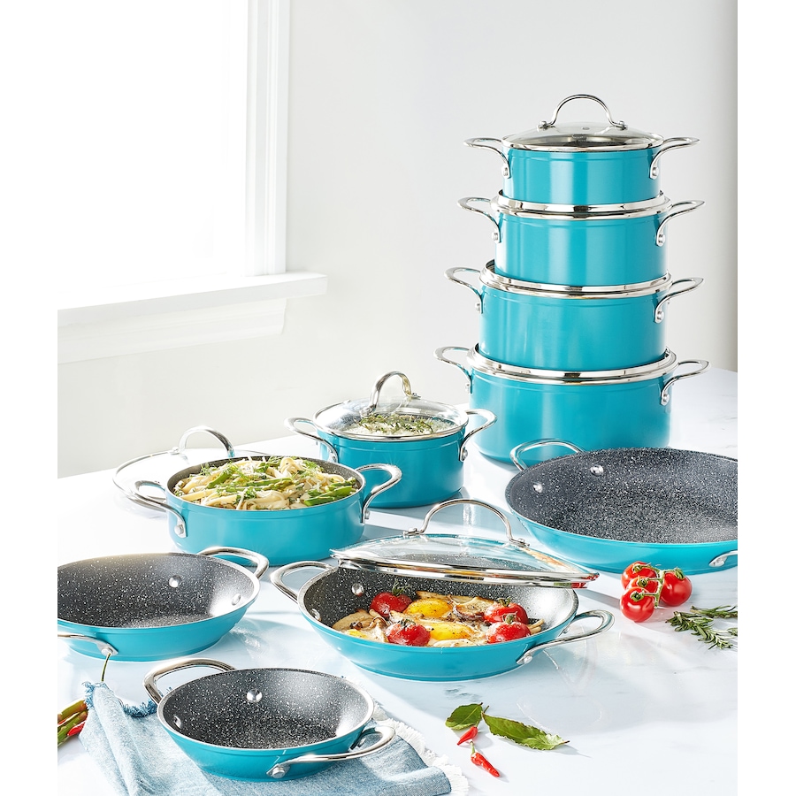 Image 489531_ALTMORE1.jpg, Product 489-531 / Price $429.99, Curtis Stone Dura-Pan 17-Piece Cookware Set from Curtis Stone on TSC.ca's Kitchen department