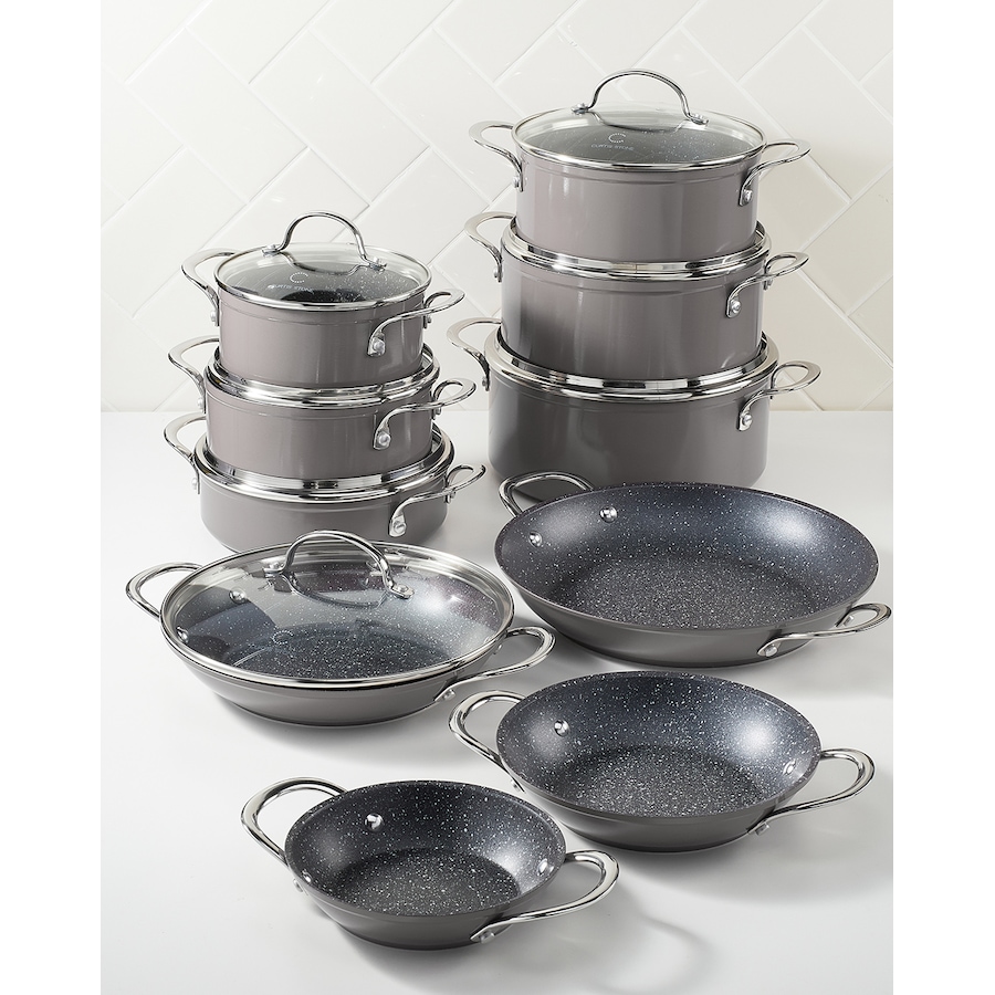 Image 489531_GRY.jpg, Product 489-531 / Price $429.99, Curtis Stone Dura-Pan 17-Piece Cookware Set from Curtis Stone on TSC.ca's Kitchen department