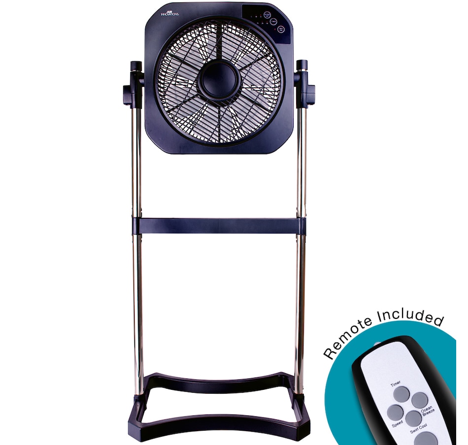 Image 489548_BLK.jpg, Product 489-548 / Price $115.99, Air Innovations Swirl Cool Stand Fan with Remote from Air Innovations on TSC.ca's Home & Garden department