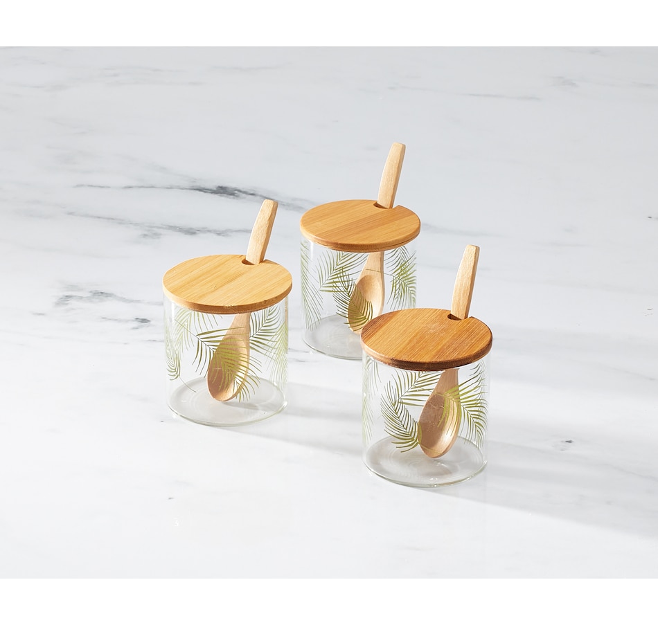 Image 489601_PAL.jpg, Product 489-601 / Price $14.88, temp-tations Set of 3 Glass Condiment Containers from temp-tations on TSC.ca's Kitchen department