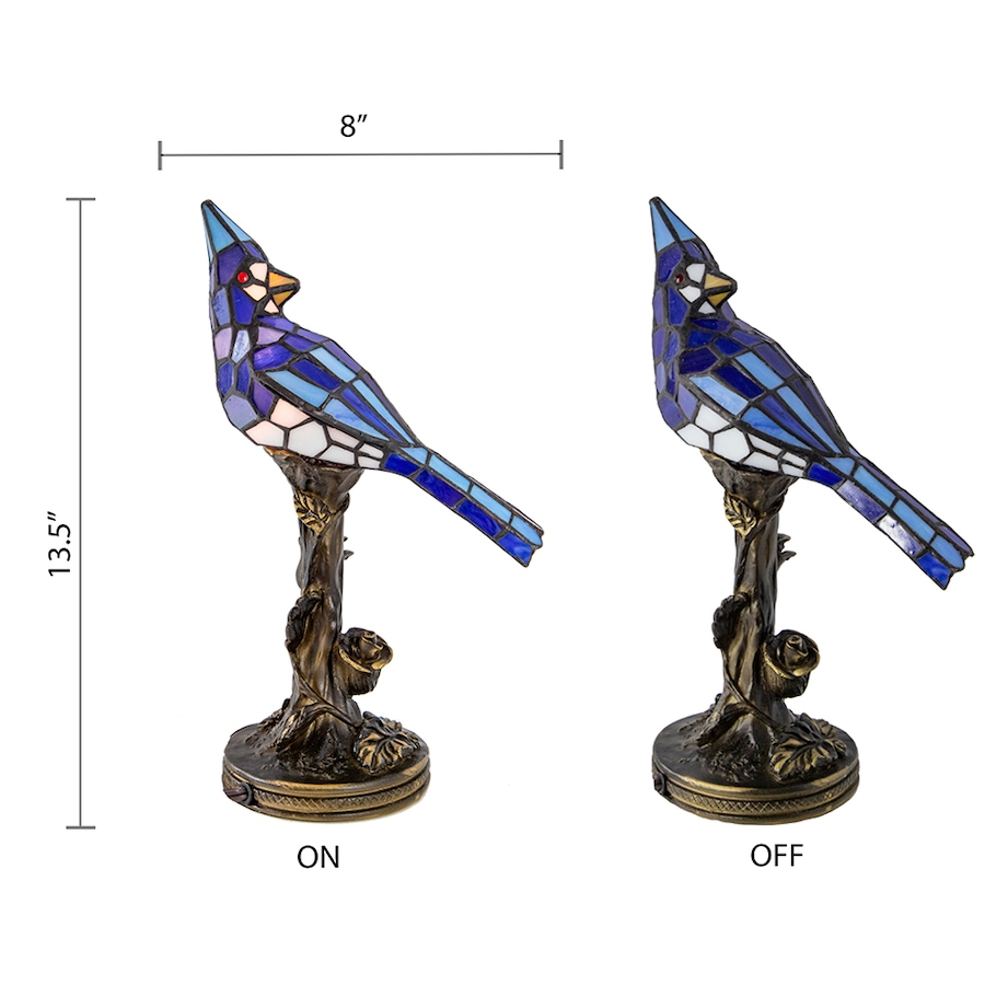 Image 489674_ALTMORE4.jpg, Product 489-674 / Price $109.99, Tiffany Style Blue Bird Accent Lamp from Tiffany Style Lighting on TSC.ca's Home & Garden department